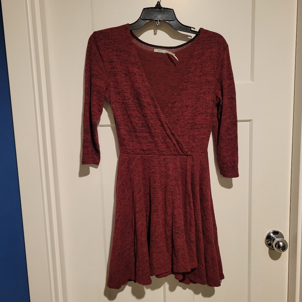 Kimchi Blue Faux Wrap Sweater Dress